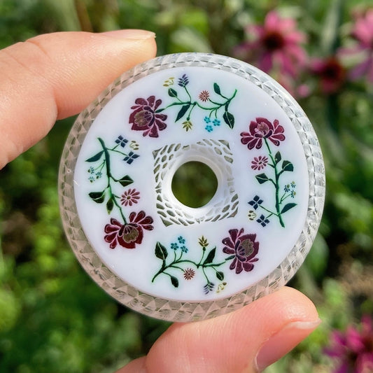 Sakiyo Takeuchi Kalocsa Flower Ring Pendant