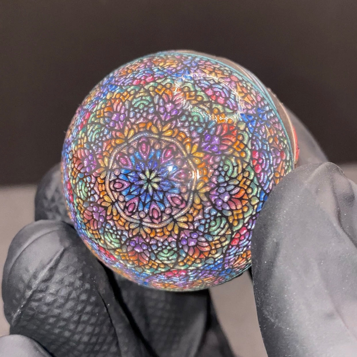 Masataka Joei Origami Cranes & Bubbles Kaleidoscope Marble 1.49”
