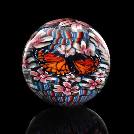 Gavin Boehme x Stephen Boehme Butterfly & Flowers Marble 1.3”